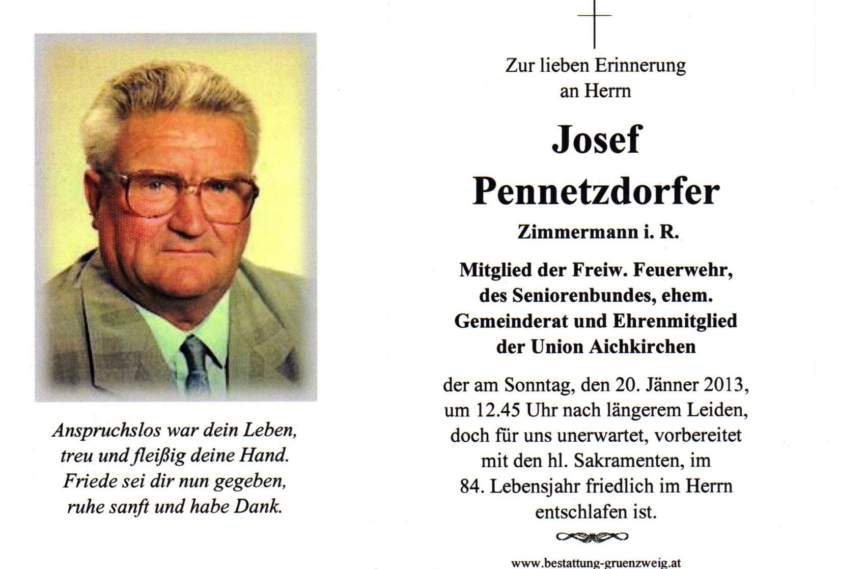 Pennetzdorfer Josef