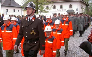 Florian-Feier der Freiw. Feuerwehr, Kirchenplatz Viechtwang