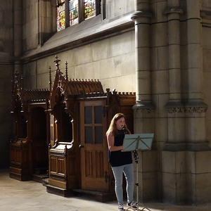 Ensemble CLARISSMA bei der Probe für den Raumklang 2018 im Linzer Mariendom