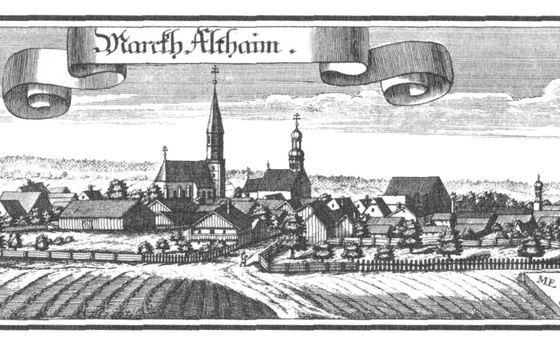 Ansicht von Altheim nach einem Kupferstich von Michael Wening von (1721)