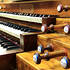 Keyboards and pedals of church's organ