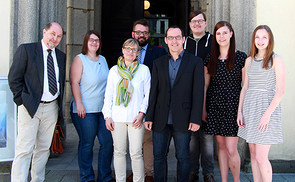 V. l.: SI Gerold Lehner, Michaela Haunold (Caritas OÖ), Angelika Stummer (Projektleiterin), Daniel Neuböck (BG/BRG/BORG Schärding), Ondachlosenseelsorger Helmut Eder, Tim Strasser, Tanja Mittermair und Sandra Hötzeneder