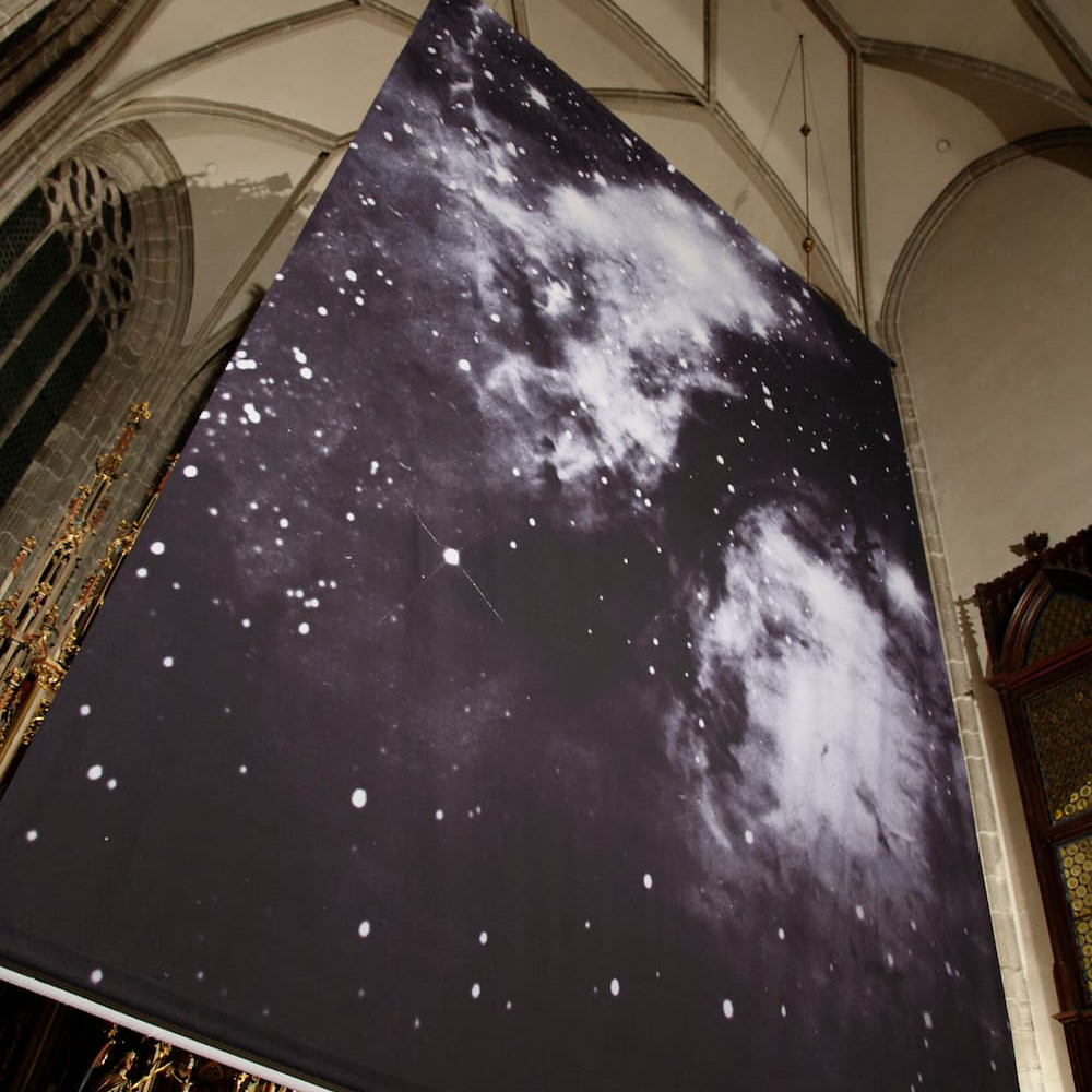 Fastentuch in der Pfarrkirche Eferding