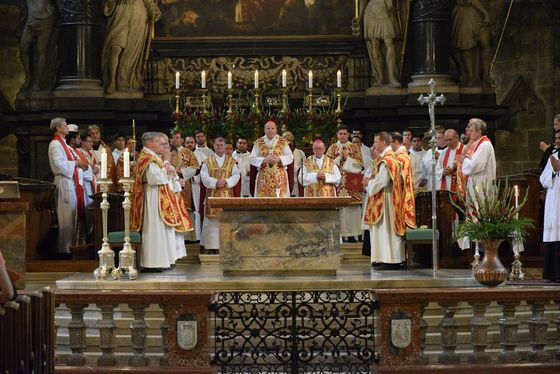 Dankgottesdienst für vier Jahre Pontifikat von Papst Franziskus im Wiener Stephansdom.