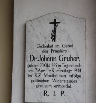 Gedenktafel für Dr. Johann Gruber