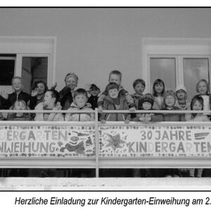 Einladung zur Kindergarten-Einweihung