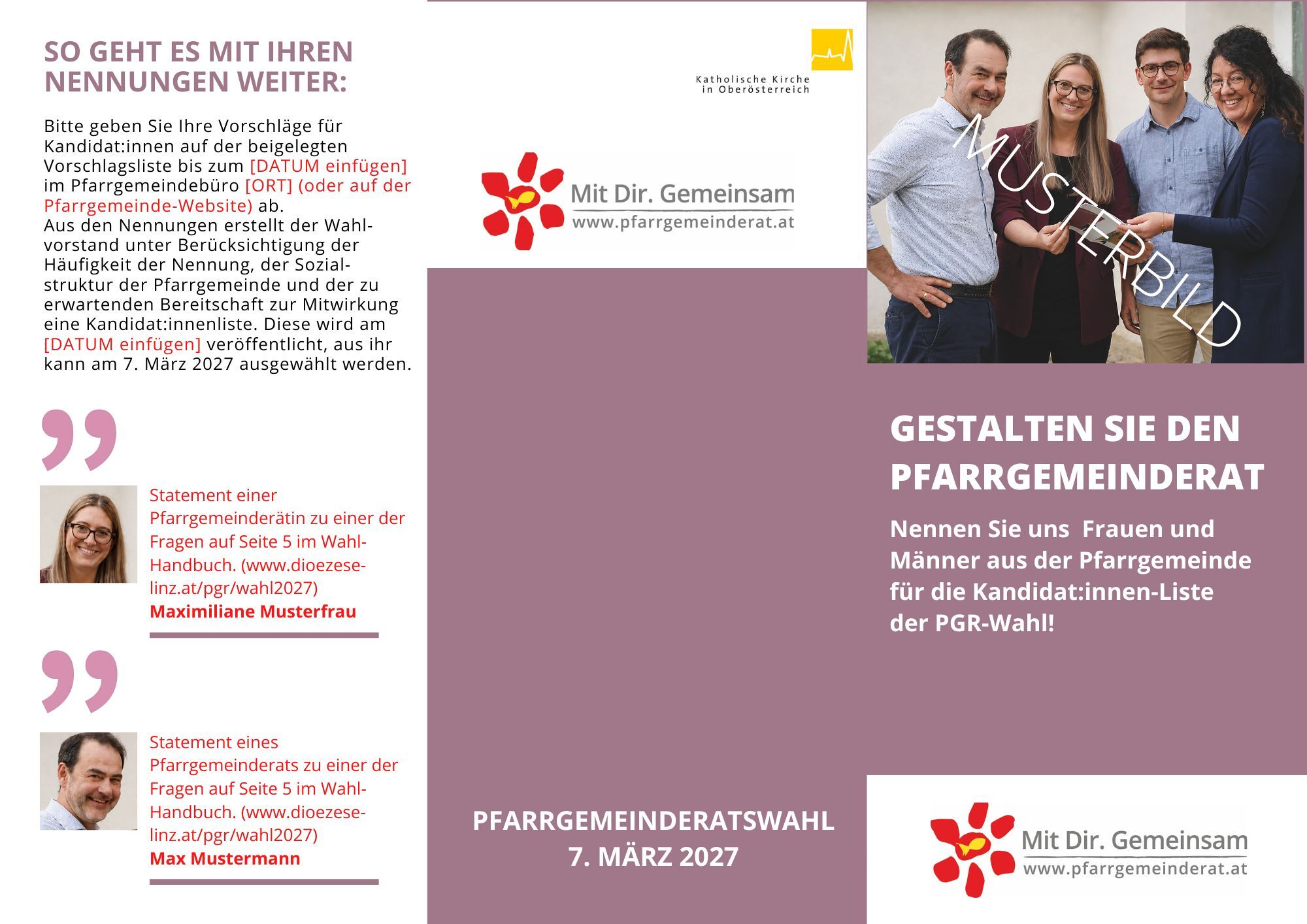 KandidatInnenfolder PGR Wahl 2027 OÖ