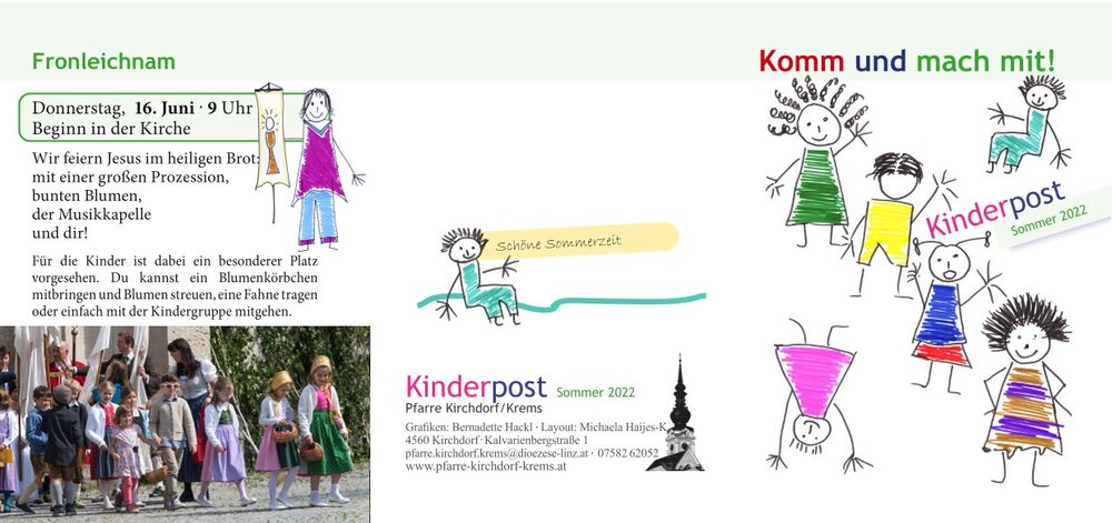 Kinderpost Sommer 2022 Kirchdorf/Krems / © Pfarre Kirchdorf/Krems Kinderpost Sommer 2022 Kirchdorf/Krems