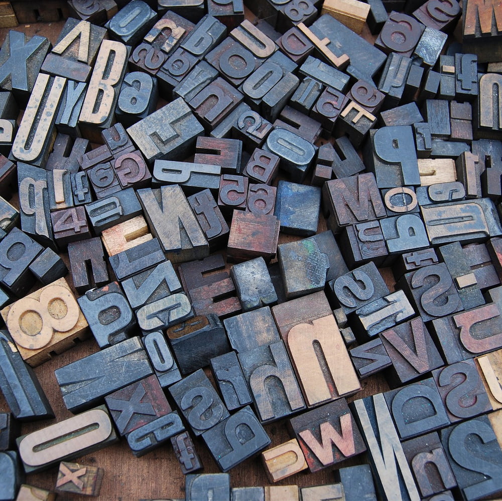 Buchstaben und Zahlen – Typographie