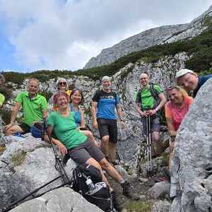 Gruppenfoto mit den motivierten Bergsteigern