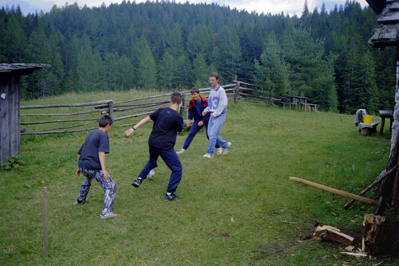 Fußball während der Almklausur