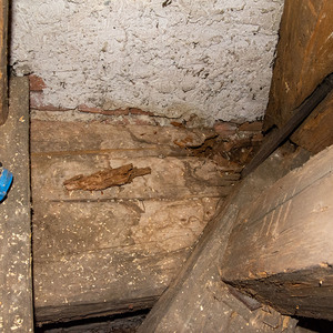 Eine der schadhaften Stellen