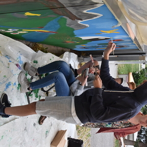 Funarte macht SchuleMalsession im Rahmen des Projektes „Funarte macht Schule“ der Katholischen Jungschar Diözese Linz mit der 4. Klasse der Stelzhammerschule in Linz. Ausgehend vom ProjektpartnerInnen-Besuch der Dreikönigsaktion-Partnerorganisation 