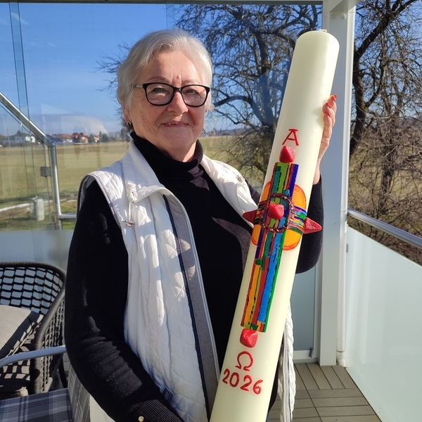 Osterkerze von Marianne Huber