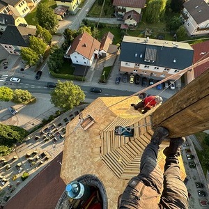 Erneuerung Zwiebelturm Pfarrkirche Burgkirchen