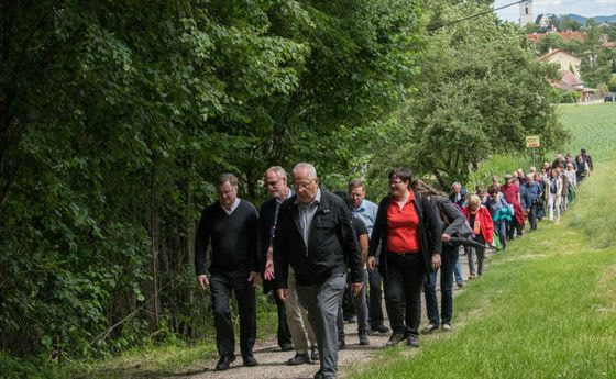 Mit Bischof Manfred Scheuer auf dem Weg in Gallneukirchen