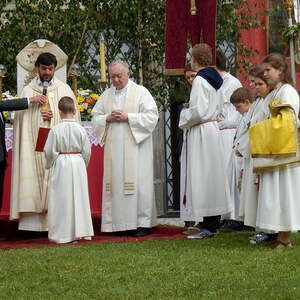 Fronleichnamsprozession auf Rädern