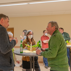 Im Pfarrheim erfuhren die KandidatInnen das Ergebnis der Wahl.