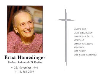 Erna Hamedinger / © Pfarrgemeinde Kopfing Erna Hamedinger