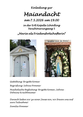 Maiandacht 7.5. Ertl Kapelle