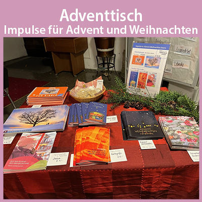 Adventtisch mit Impulsen für Advent und Weihnachten