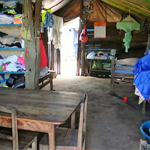 Die Hütte einer Familie