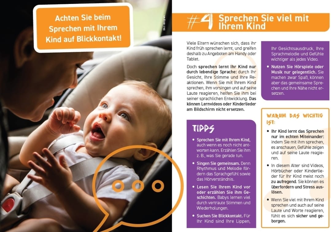 Sprechen Sie viel mit Ihrem Kind