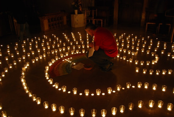 Lichterlabyrinth bei der langen Nacht der Kirchen 2014 in Schärding_Brait