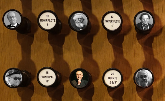 Geburtstagskinder / © Stefanie Petelin (Register), Guy Bovet (Bovet), A. Dupont (Guilmant), Karg-Elert-Gesellschaft e.V. (Karg-Elert), Reinhard Winkler (Kreuzhuber), Mickael Reckling (Langlais), Peter Planyavsky (Planyavsky), Patricia Lang (Montage) Geburtstagskinder