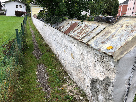 DFK/Senzenberger Munderfinger Friedhofsmauer restauriert