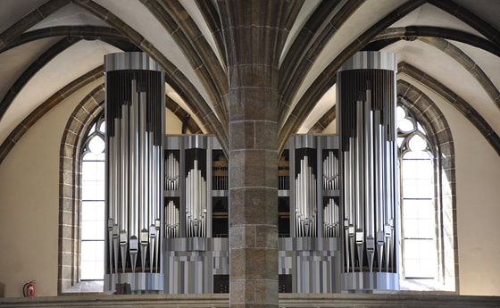 Orgelprospekt, Mary Fernety und Christoph Herndler, 2018