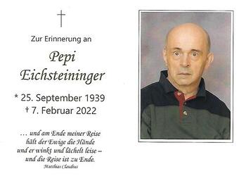 Totenbild Pepi Eichsteininger