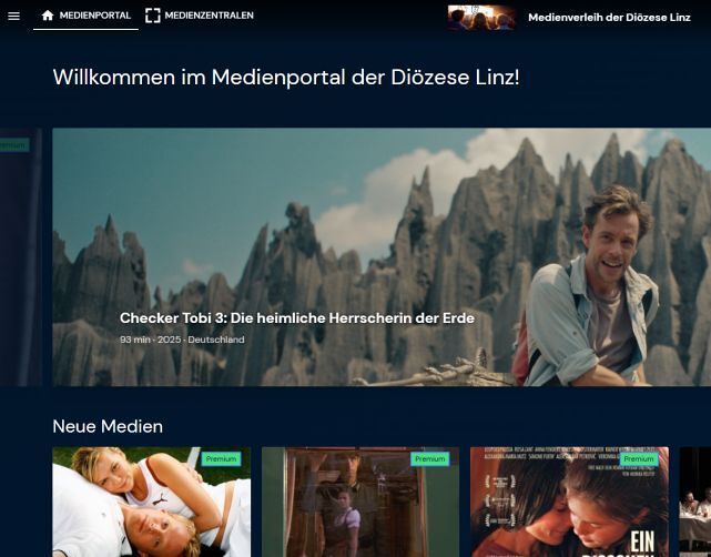 Screenshot Medienzentralen