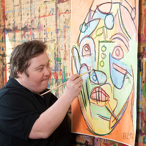 Elisabeth Kumpfhuber im Atelier