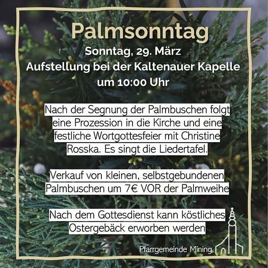 Palmsonntag in Mining