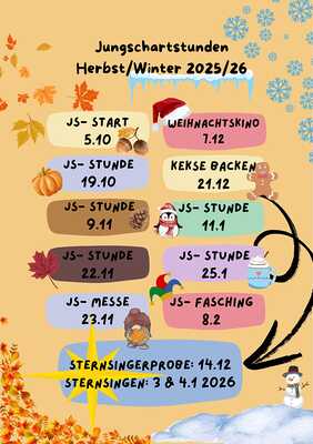 Jungschar-Termine Wintersemester 2025/2026