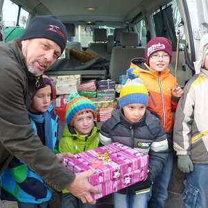 Weihnachten im Schuhkarton 2014 in Traberg