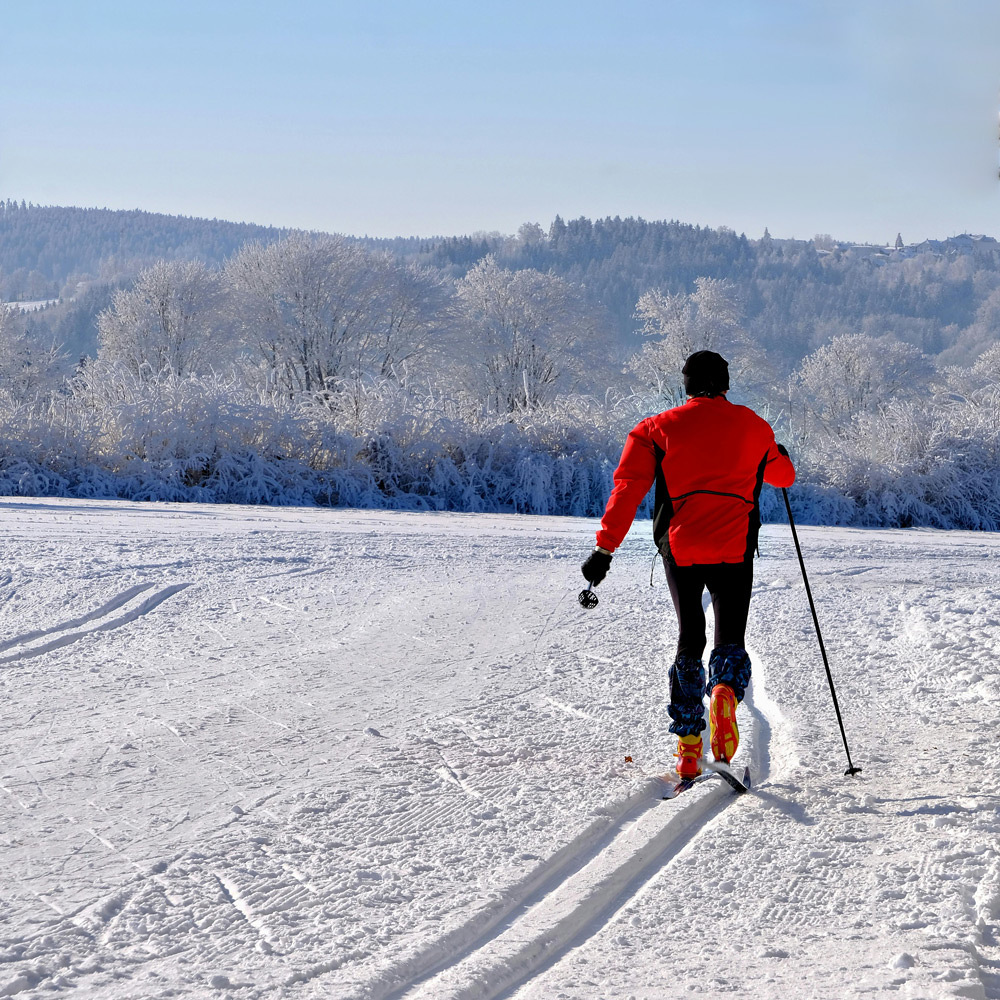 Langläufer in der Spur