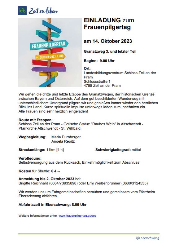 Frauenpilgertag KFB 2023