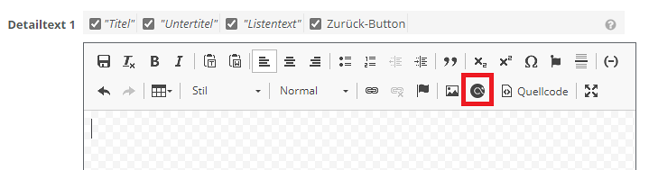 Schaltfläche  Videos einbinden