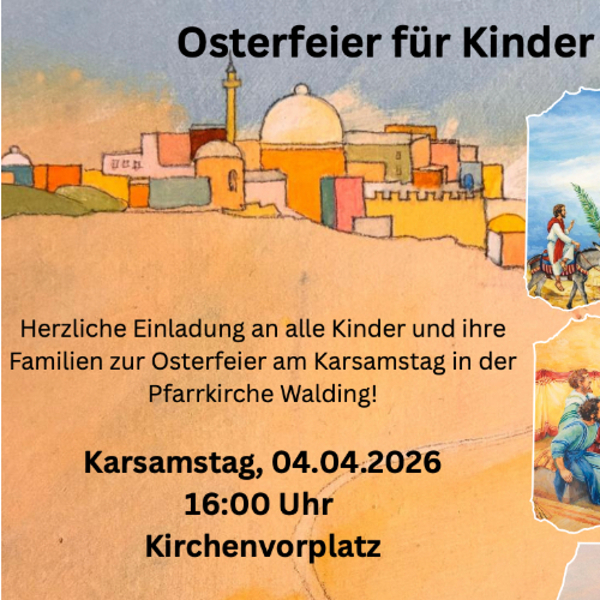 Flyer Osterfeier für Kinder