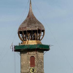 Erneuerung Zwiebelturm Pfarrkirche Burgkirchen
