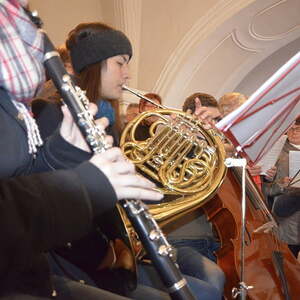 Der Kirchenchor bei der Festmesse am Christtag