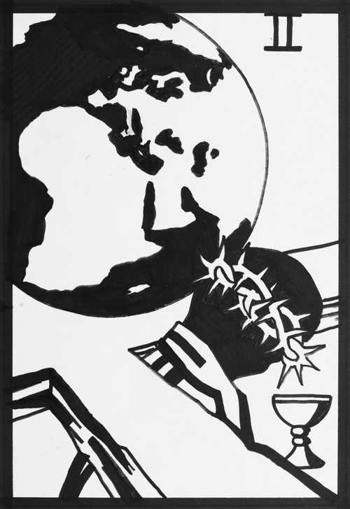 Jesus nimmt das Kreuz auf seine Schultern