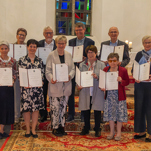 Ehrungen Mitglieder Kirchenchor Pfarre Kirchdorf an der Krems