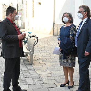 Heinz Niederleitner im Gespräch mit Joe Gokl und Gattin Ingeborg