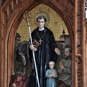 Das Hochaltarbild von 1891 in Heiligenleithen mit den angeblichen Gesichtszügen von Abt Leonhard