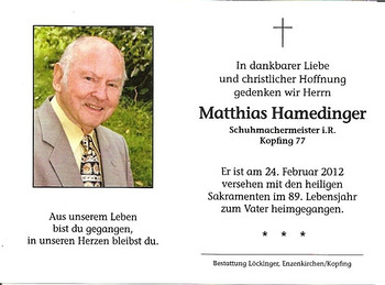 Matthias Hamedinger / © Pfarrgemeinde Kopfing Matthias Hamedinger