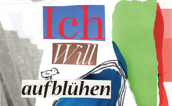 Collage „Ich will aufblühen“