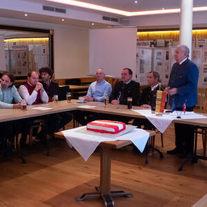 Festsitzung Gemeinderat Kopfing im Geburtshaus von Johann Nepomuk Hauser